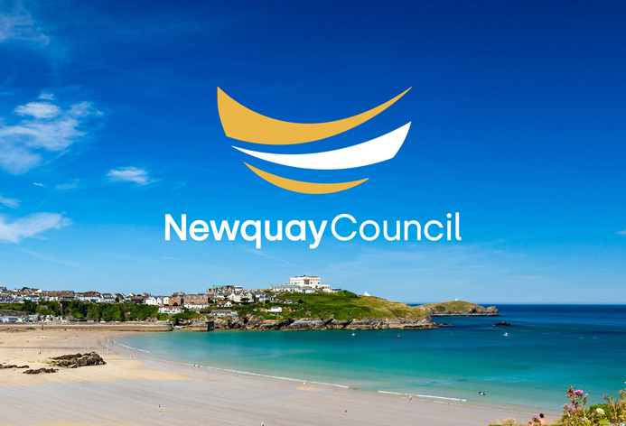 Newquay Town Council brand identity and supporting visual applications