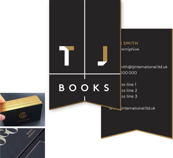 TJ books Logo and printed business cards designed by Oracle Design