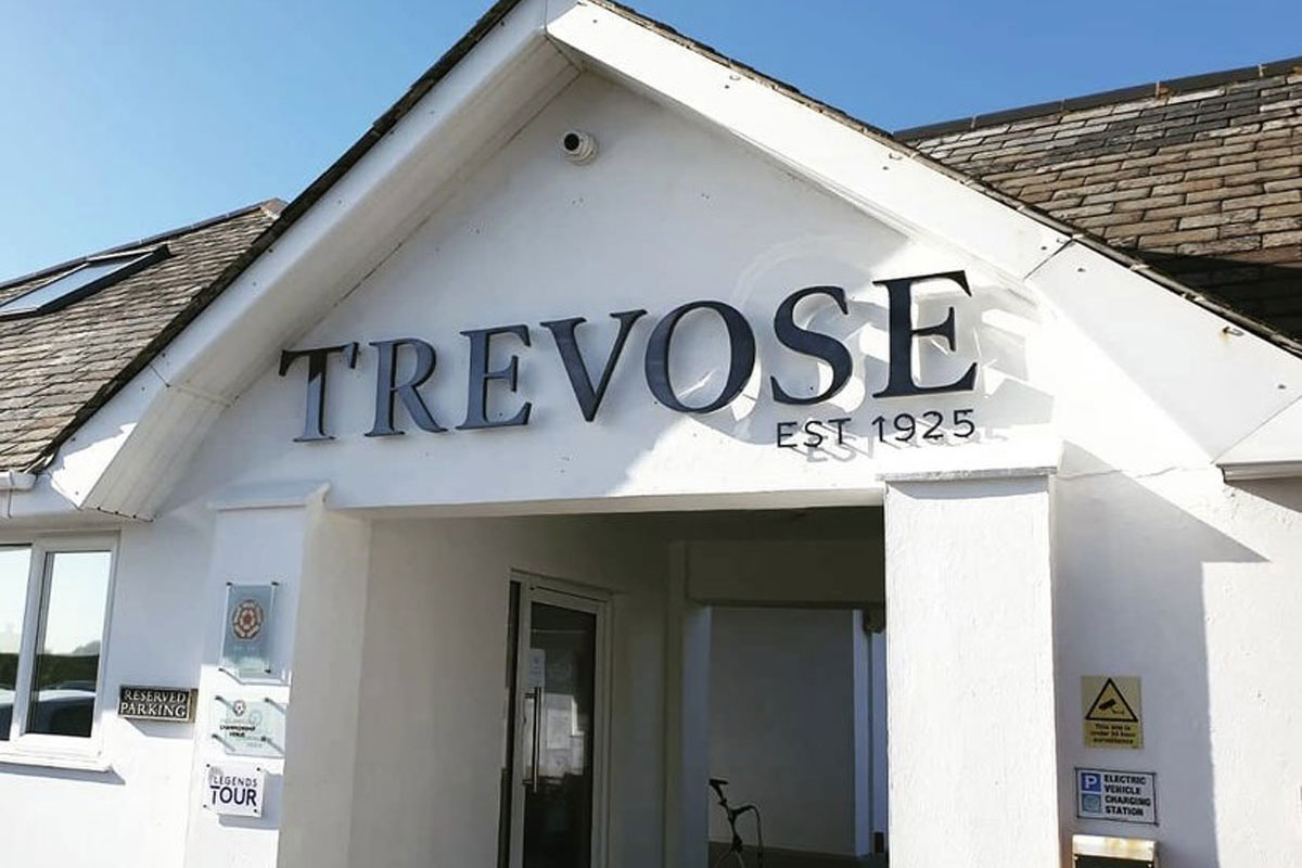 The Trevose Club house external sign. This was designed by Oracle Design.