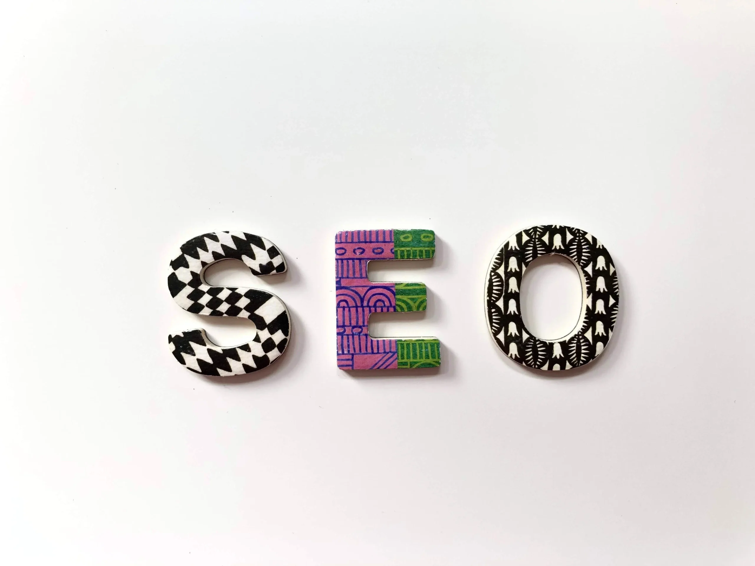 SEO spelled out in a visual way