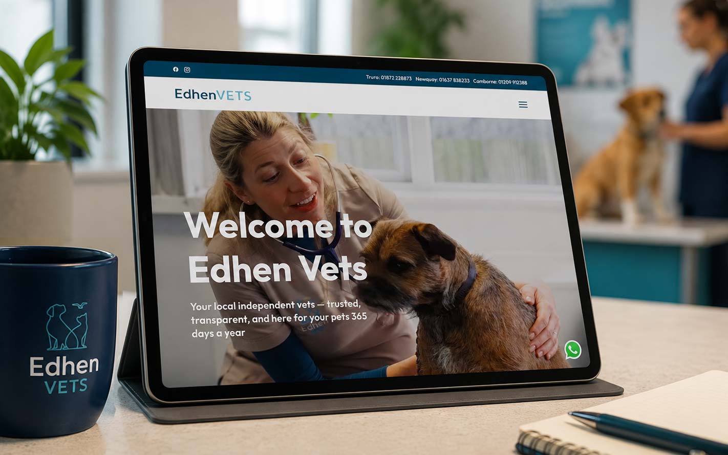 Edhen Vets website and branding
